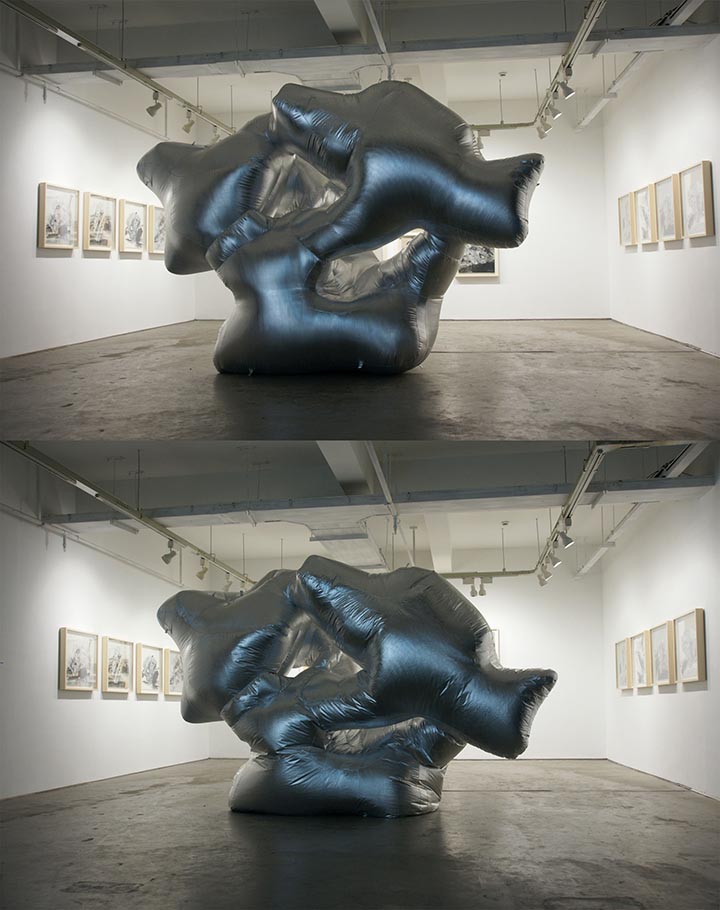 《疲软的审美》-2012年，-充气膜、风机、定时器-，杭州三尚当代艺术馆3